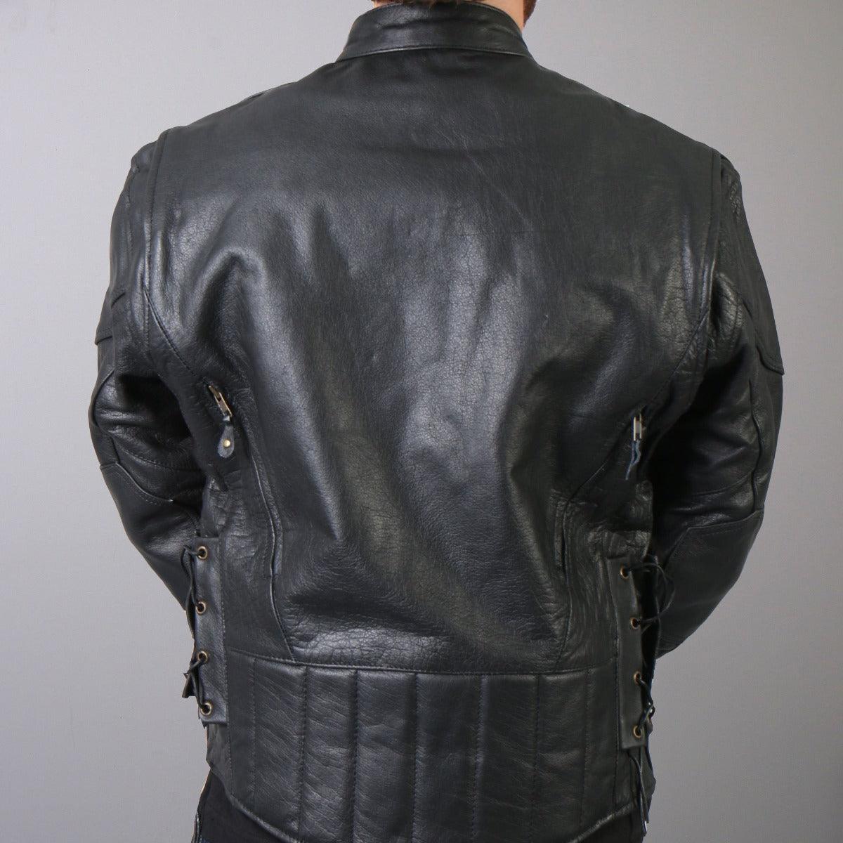 Hot Leathers Men's Vented Leather Jacket - American Legend Rider
