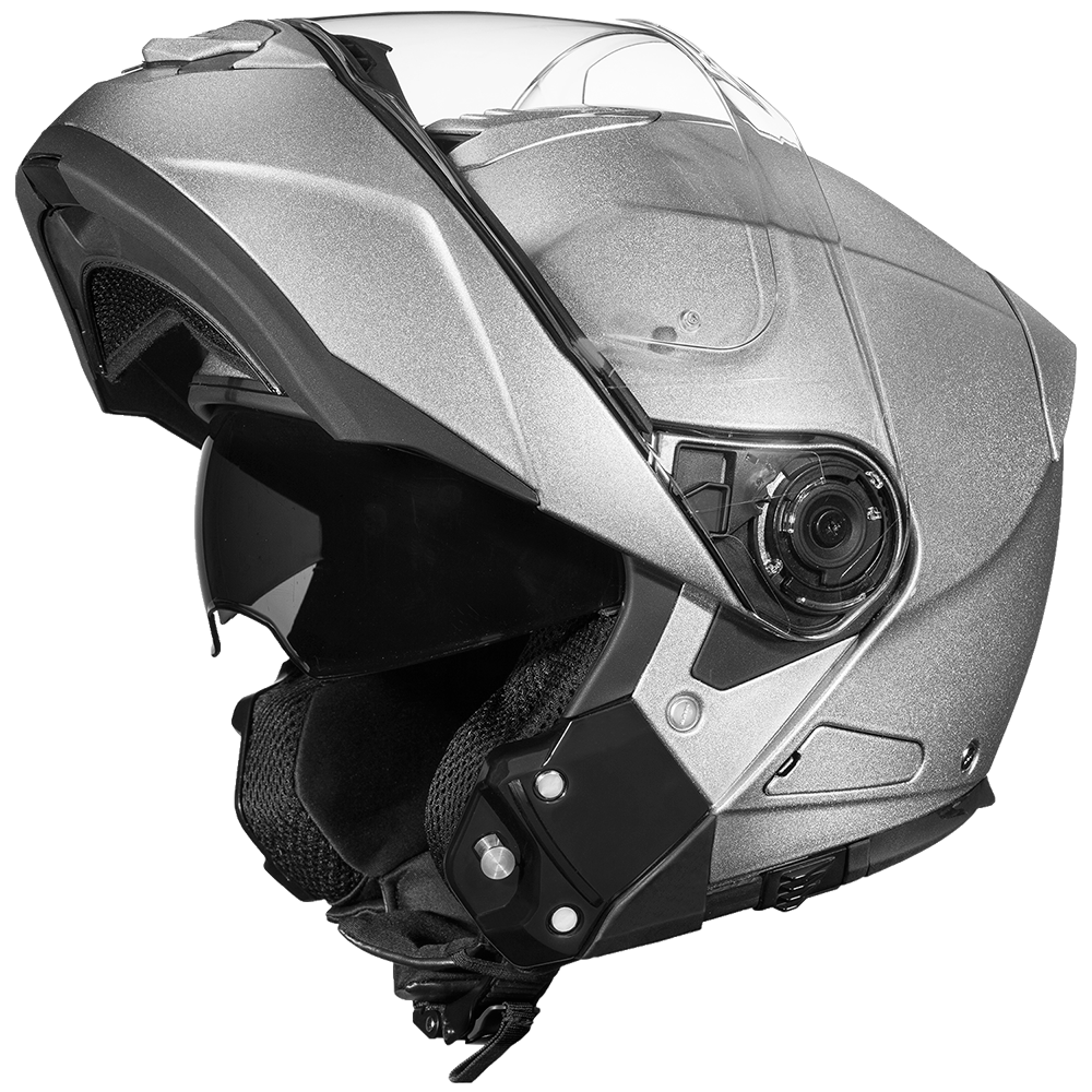 Daytona D.O.T. Glide Silver Metallic Modular Motorcycle Helmet - American Legend Rider