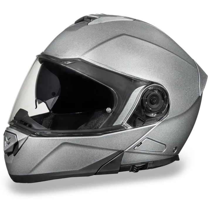 Daytona D.O.T. Glide Silver Metallic Modular Motorcycle Helmet