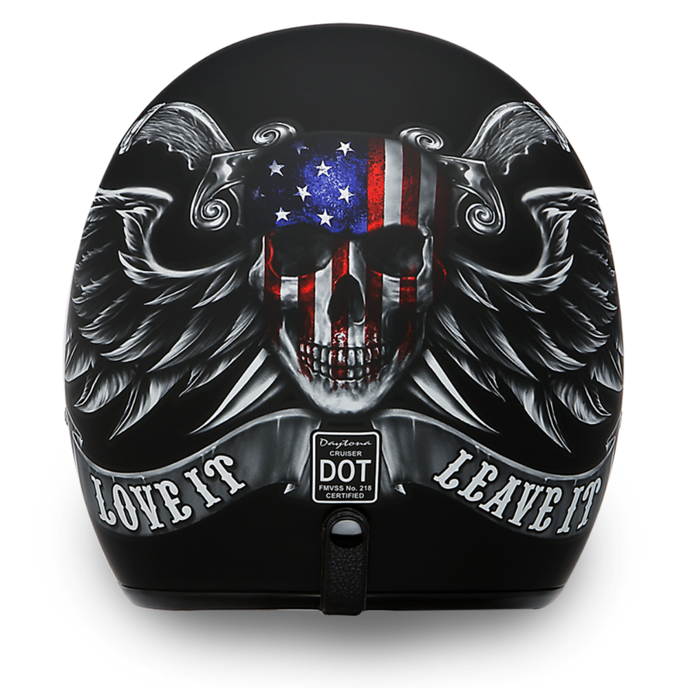 Daytona D.O.T Cruiser - w/Love it , Leave it 3/4 Shell Helmet
