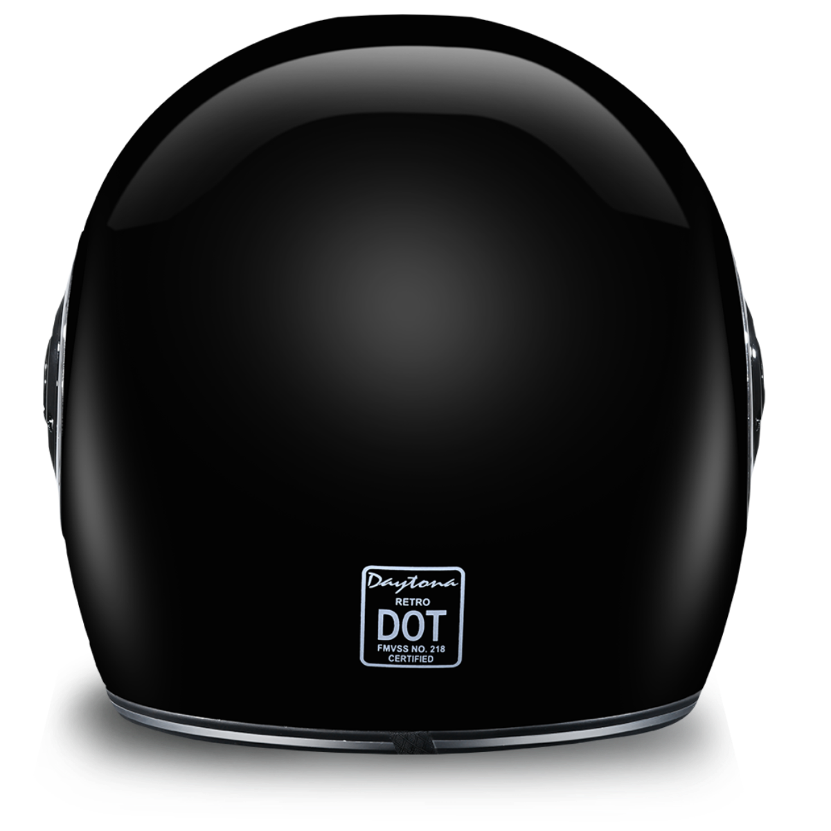 Daytona D.O.T Retro Hi-Gloss Black w/Chrome Accents