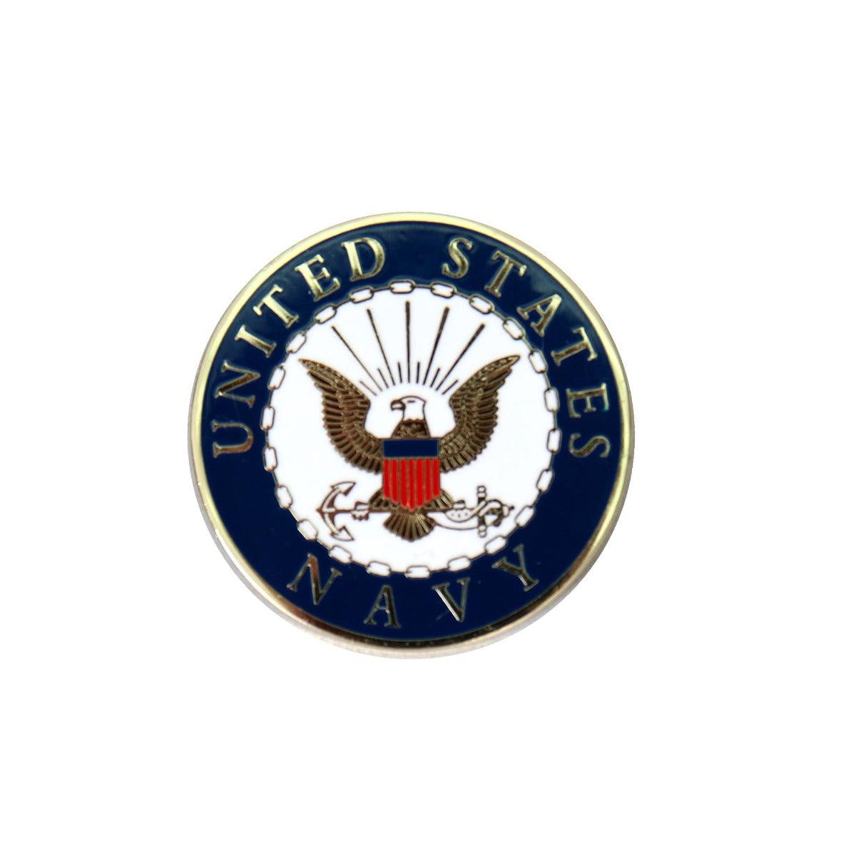 Hot Leathers Us Navy Logo Pin - American Legend Rider