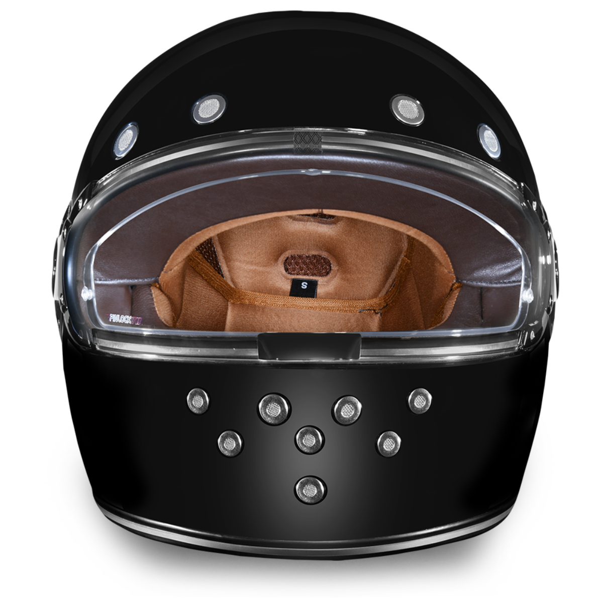 Daytona D.O.T Retro Hi-Gloss Black w/Chrome Accents