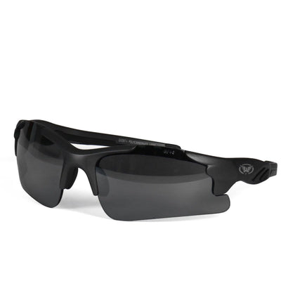 Hot Leathers Safety Techs Safety Glasses - Flash Mirror Lenses - American Legend Rider