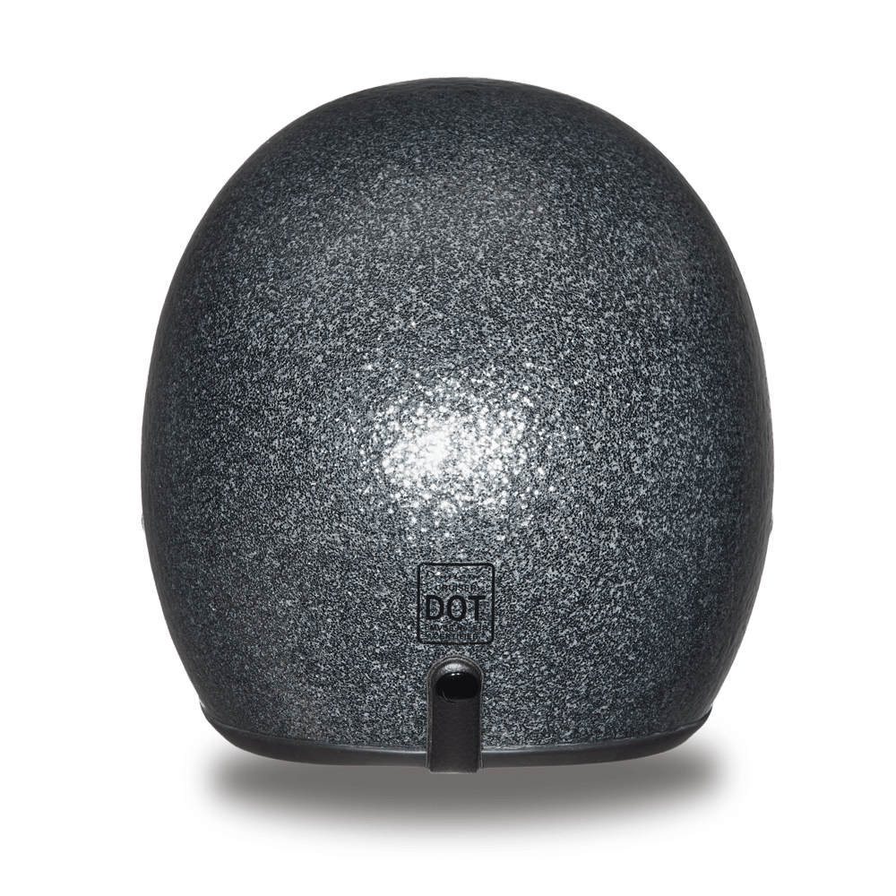 Daytona D.O.T. Cruiser Gun Metal Flake Motorcycle Open Face Helmet, Dark Gray - American Legend Rider