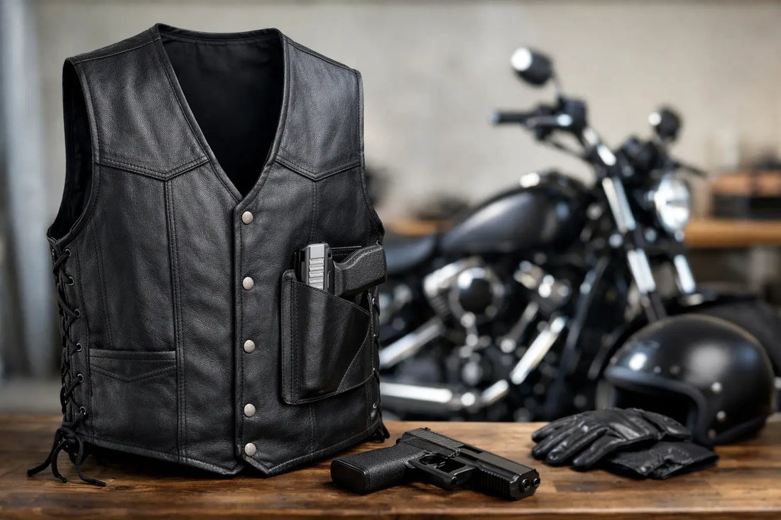 Best Leather Biker Vest With Concealed Carry