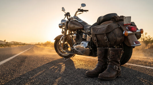 Unleash your inner rebel with our premium Handmade Leather Skull Boots