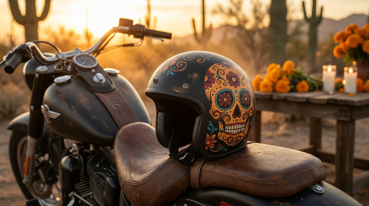 Sugar Skull Motorcycle Helmet: 9 Ways to Get the Look (DOT Legal)