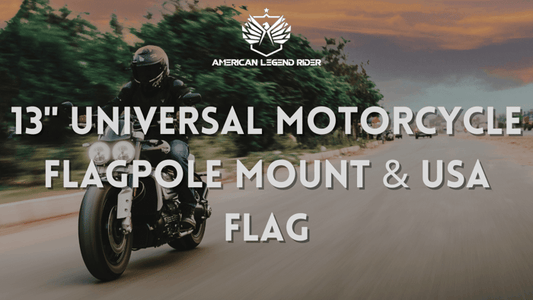 13" Universal Motorcycle Flagpole Mount & USA Flag