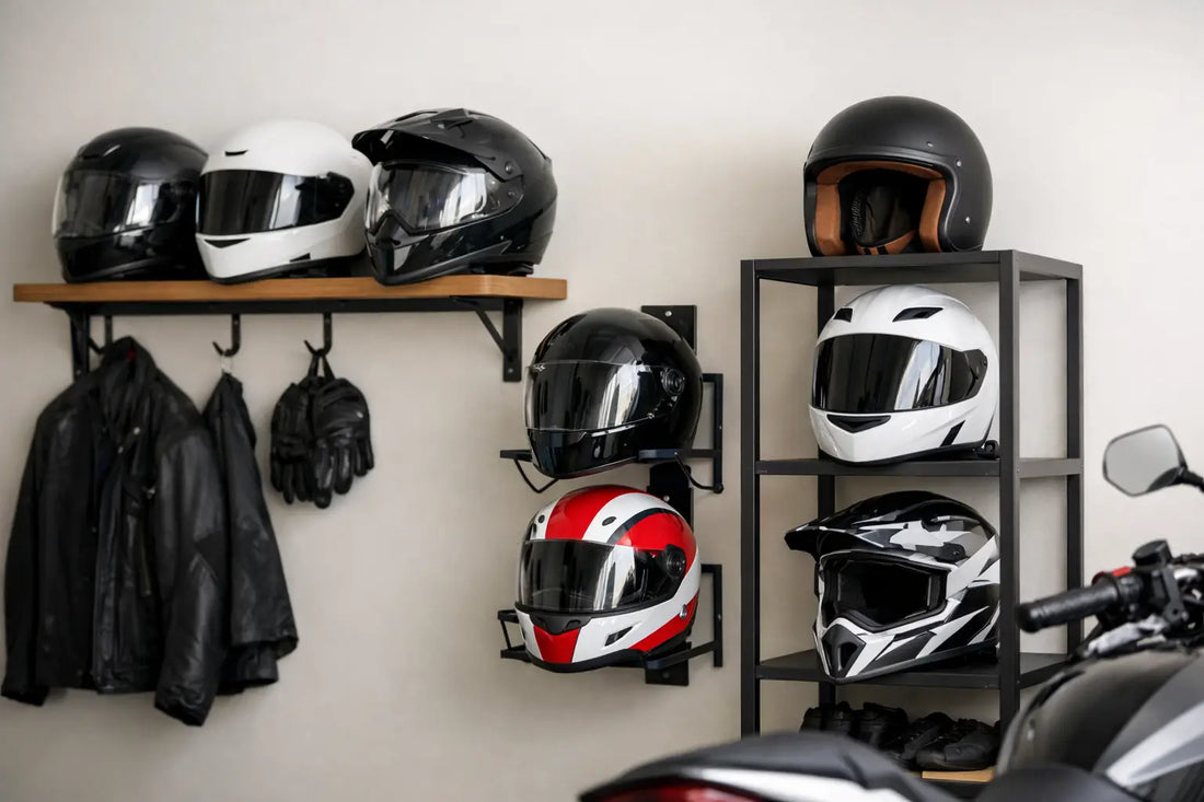 Helmet Storage Solutions Example for Riders