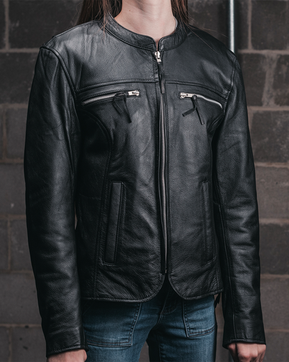 Roxy - Women's Leather Motorcycle Jacket Women's Leather Jacket Jackets