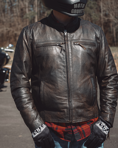 Rocky Men's Motorcycle Leather Jacket Men's Leather Jacket Jackets