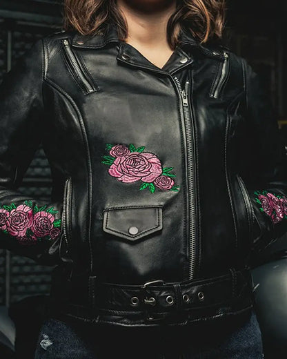 Bloom - Women's Motorcycle Leather Jacket Women's Leather Jacket Jackets