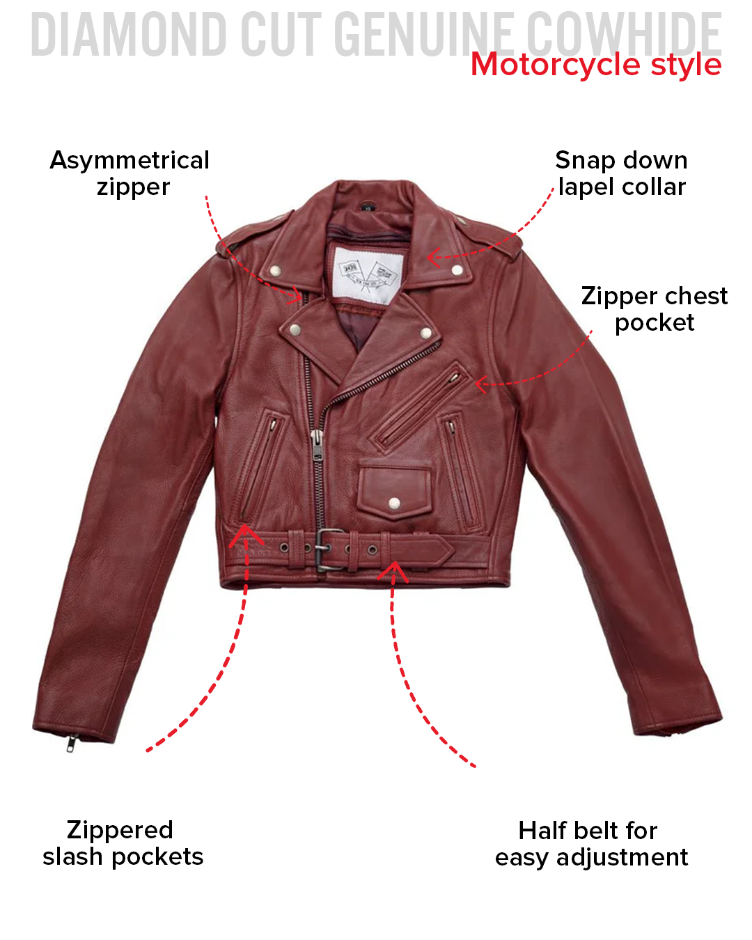 Katy - Women's Leather Jacket - BHBR Women's Leather Jacket Jackets