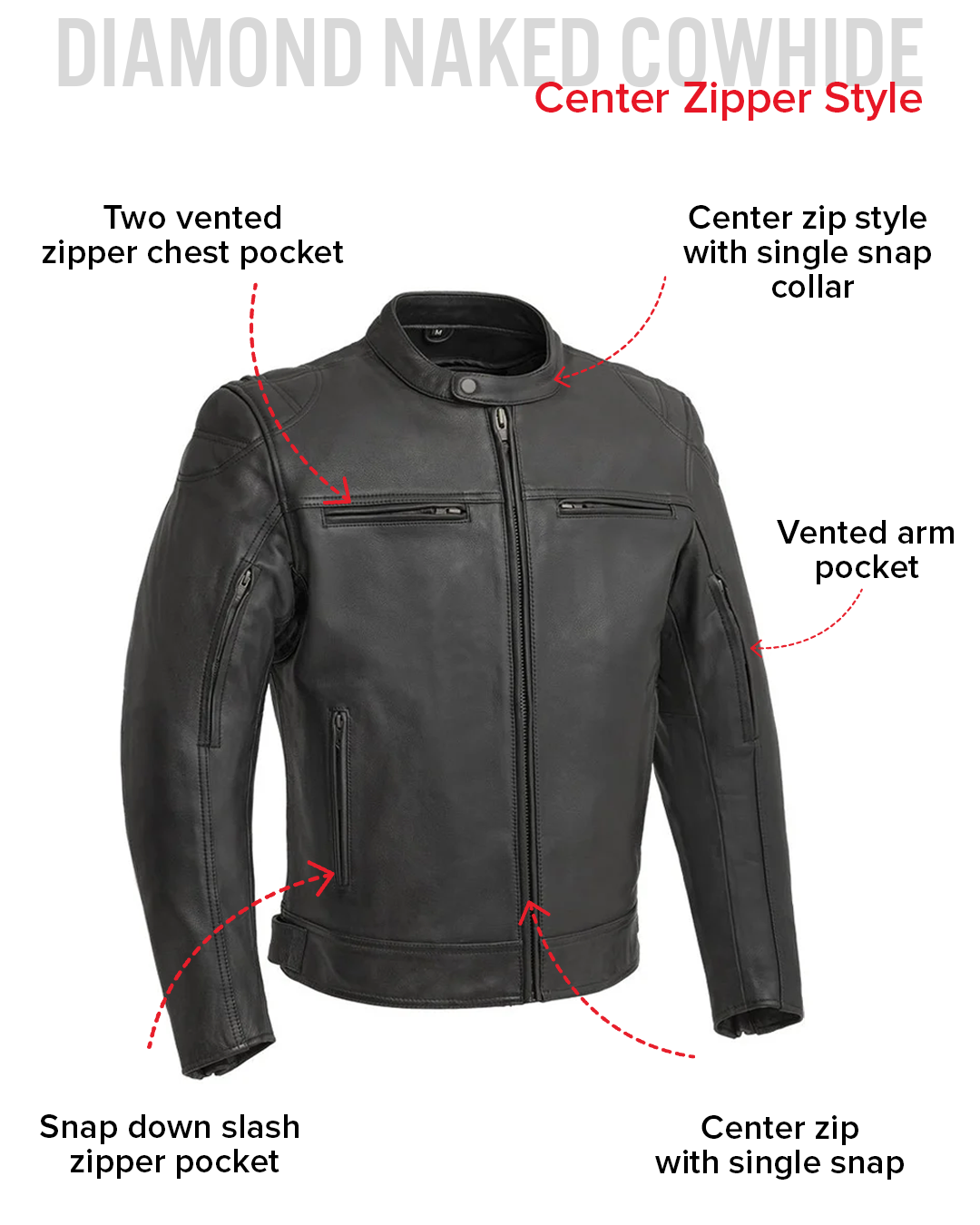 Top Performer Men's Motorcycle Leather Jacket Men's Leather Jacket Jackets
