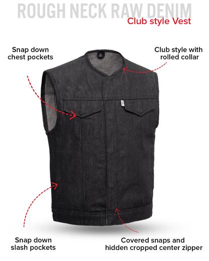 Murdock - Men's Motorcycle Denim Vest Men's Denim Vest Vests