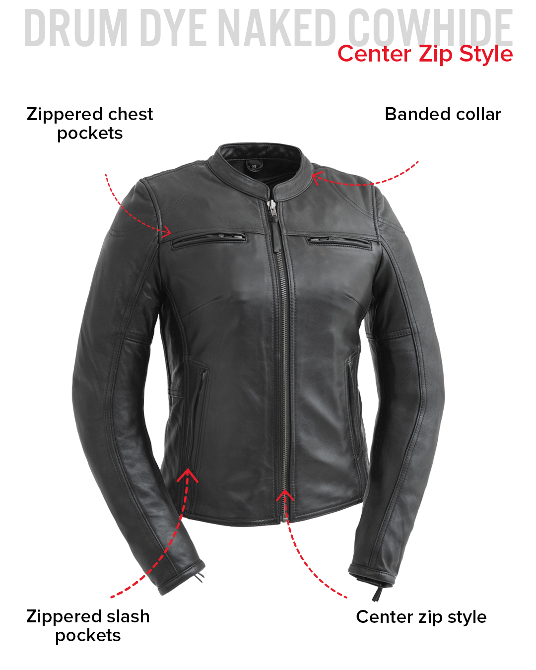 Supastar - Womens Motorcycle Leather Jacket Women's Leather Jacket Jackets