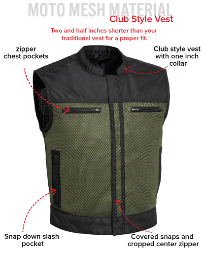 Lowrider Moto Mesh Men's Motorcycle Vest