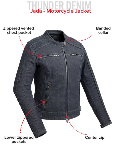 Jada - Women's Thunder Denim Jacket Women's Leather Jacket Jackets