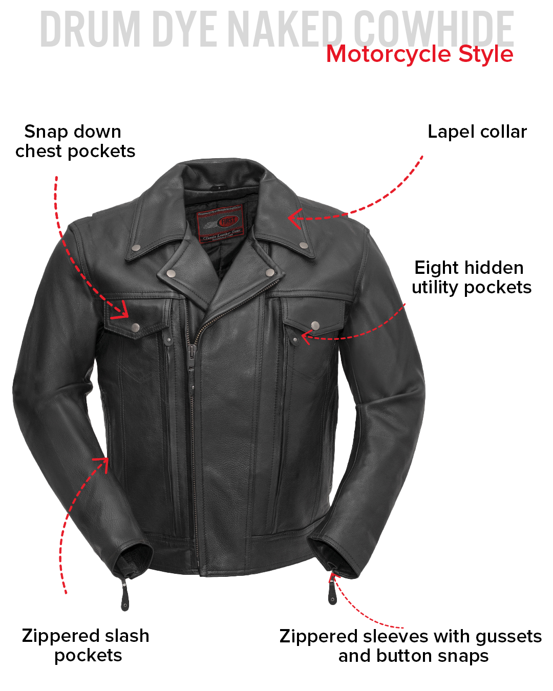 Mastermind Men's Motorcycle Leather Jacket Men's Leather Jacket Jackets
