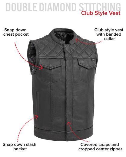 FMCo Men's Signature Leather Vest Men's Leather Vest Vests