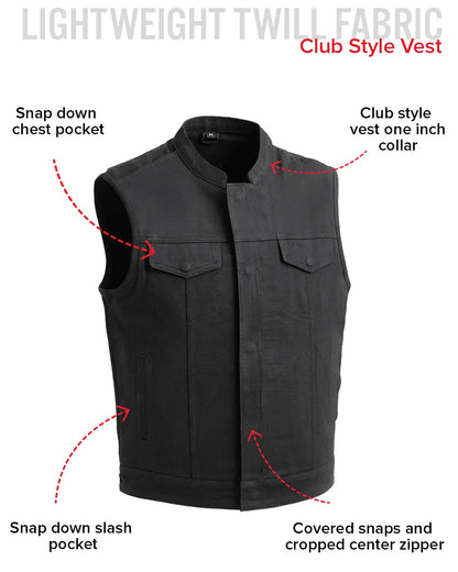 Havoc Men's Motorcycle Twill Vest Men's Twill Vest Vests