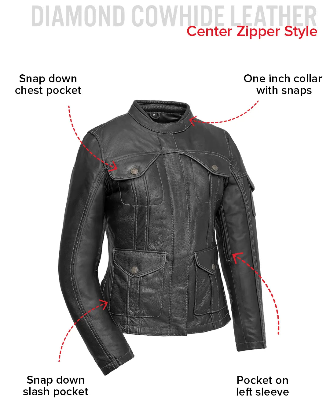 Outlander - Women's Motorcycle Leather Jacket Women's Leather Jacket Jackets
