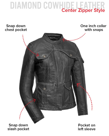 Outlander - Women's Motorcycle Leather Jacket Women's Leather Jacket Jackets