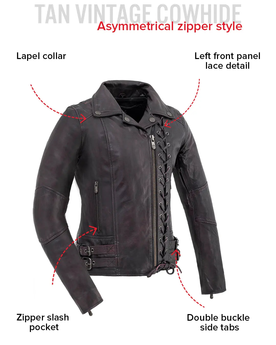 Wildside - Women's Motorcycle Leather Jacket Women's Leather Jacket Jackets