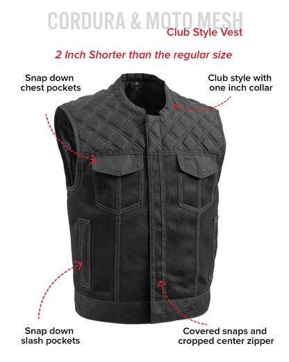 Upside Moto Mesh Men's Motorcycle Vest Men's Moto Mesh Vest Vests