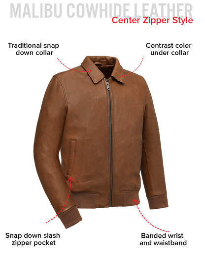 Moto Bomber - Men's Leather Jacket
