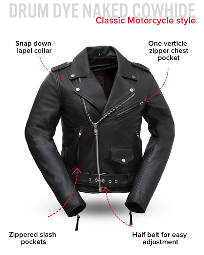 Rockstar - Women's Motorcycle Leather Jacket Women's Leather Jacket Jackets
