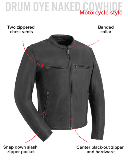 Indy Men's Motorcycle Leather Jacket Men's Leather Jacket Jackets