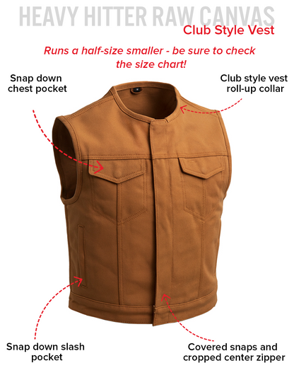 Lowside Men's Motorcycle Canvas Vest Men's Canvas Vests Vests