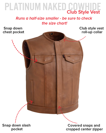 Lowside Men's Motorcycle Leather Vest Men's Leather Vest Vests