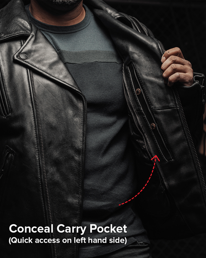 Night Rider Men's Motorcycle Leather Jacket Men's Leather Jacket Jackets