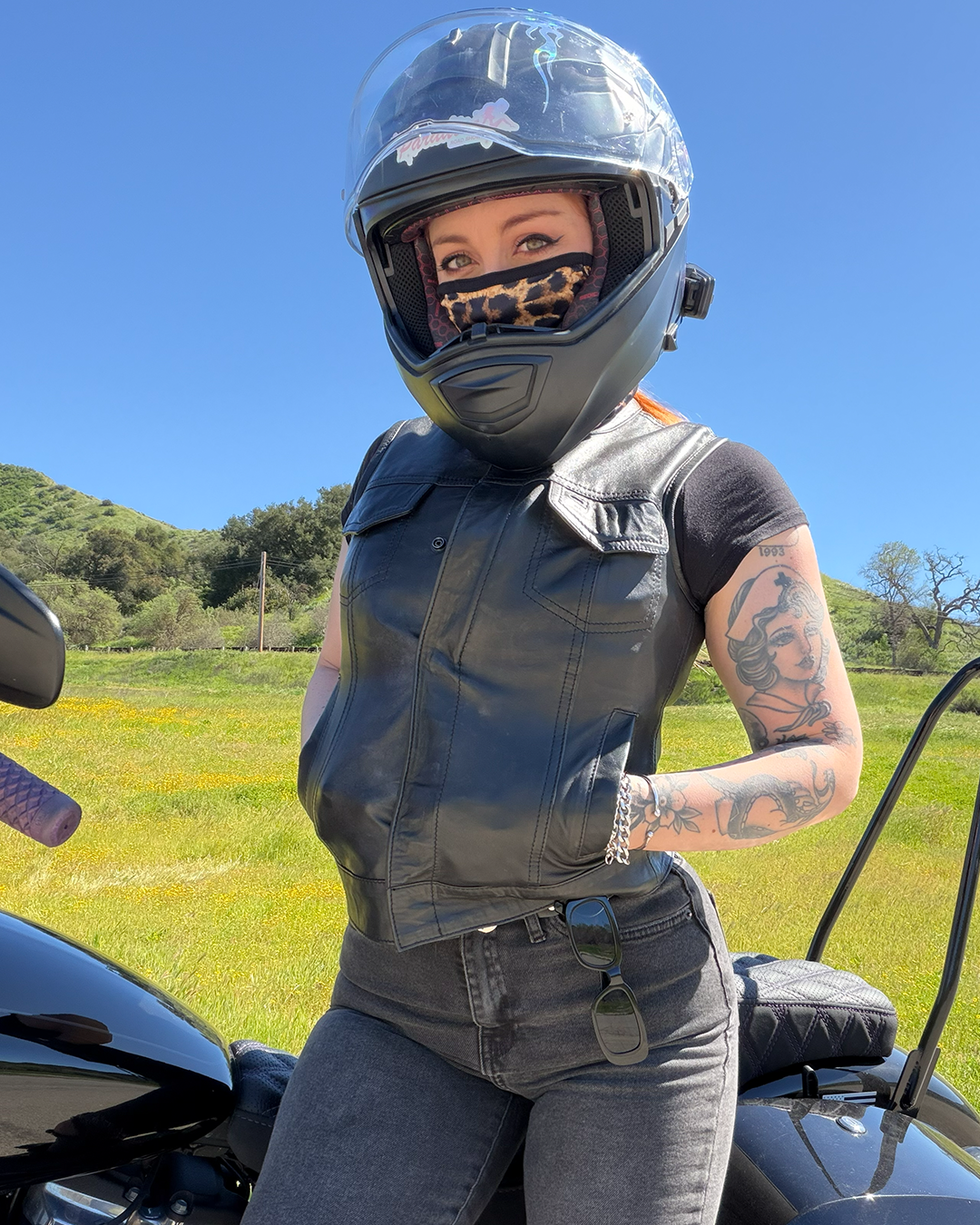 Ludlow Women's Motorcycle Leather Vest Women's Leather Vest Vests