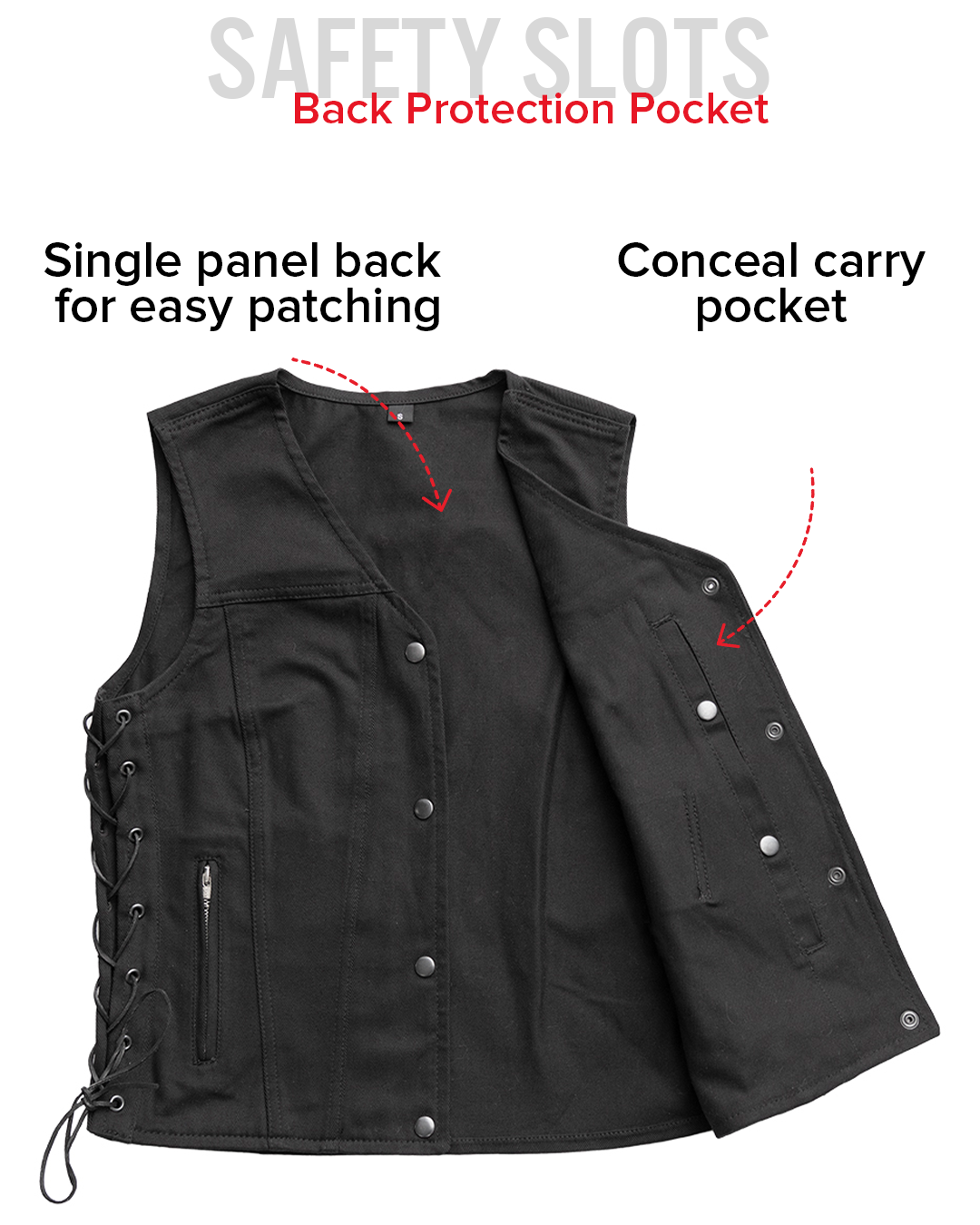 Tiff Women's Motorcycle Twill Vest
