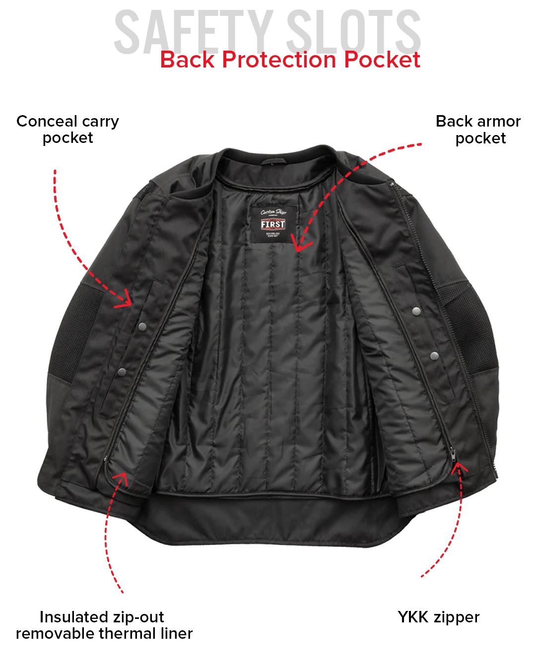Tornado Men's Cordura Textile Jacket Men's Jacket First Manufacturing Company