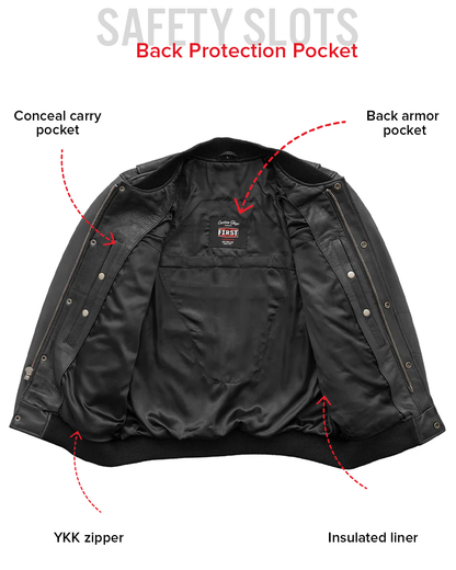 Willie Men's Motorcycle Leather Jacket Men's Leather Jacket Jackets