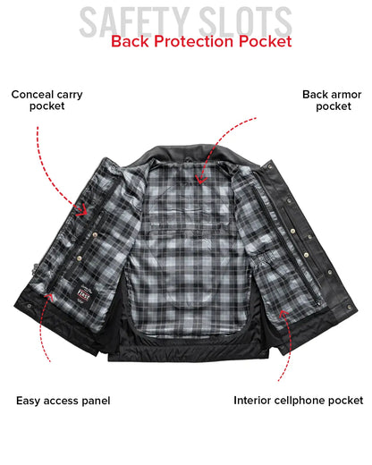 Iron Nomad Men's Leather Vest (Limited Edition) Men's Leather Vest Vests