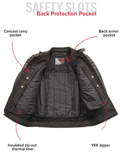 Crusader Men's Motorcycle Leather Jacket Men's Leather Jacket Jackets