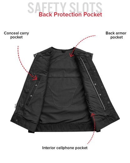 Hornet Moto Mesh Men's Club Style Vest Men's Moto Mesh Vest Vests