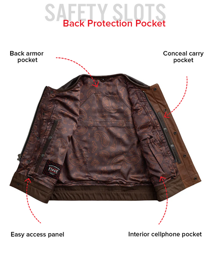 Lowside Rider Men's Motorcycle Leather Vest Men's Leather Vest Vests