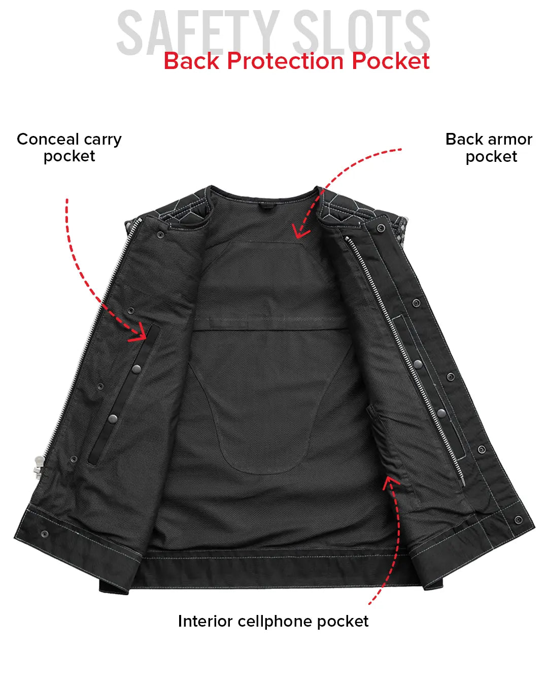 Hornet Moto Mesh Men's Club Style Vest