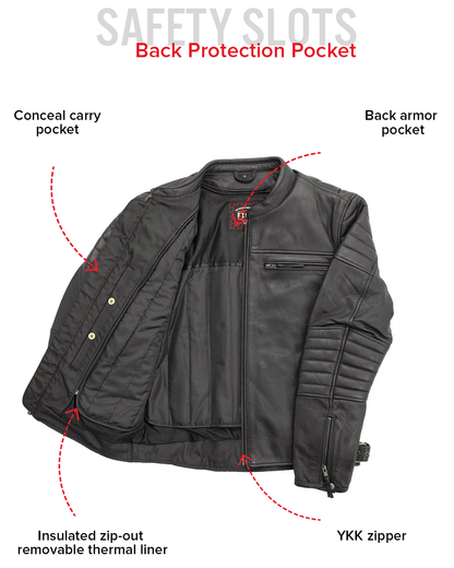 Commuter Men's Motorcycle Leather Jacket Men's Leather Jacket Jackets
