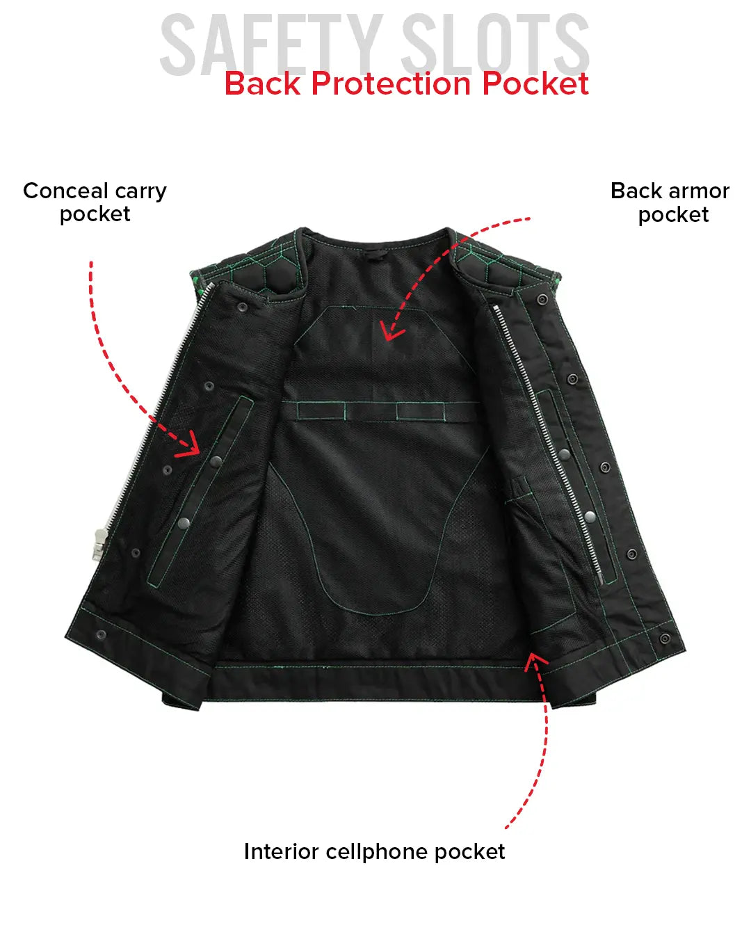 Lowside Hornet Moto Mesh Men's Club Style Vest