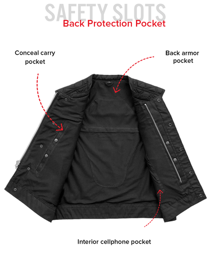 Downside Moto Mesh Men's Motorcycle Vest Men's Moto Mesh Vest Vests