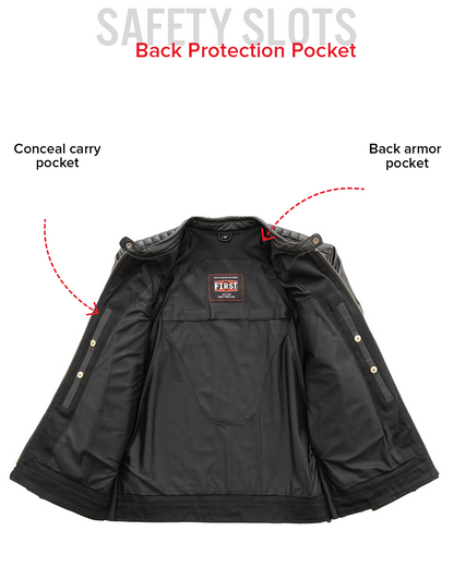 Daredevil Men's Motorcycle Twill/Leather Jacket Men's Twill Jacket Jackets