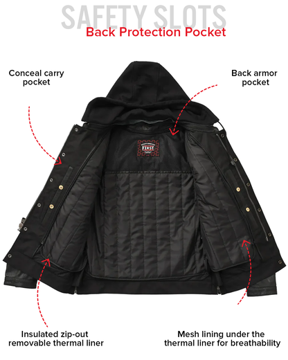 Nightstrike Men’s Motorcycle Leather Jacket Men's Leather Jacket Jackets